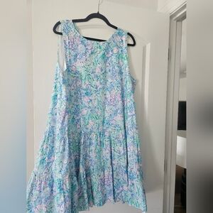 Lilly Pulitzer Floral Sleeveless Dress in Pastel Colors